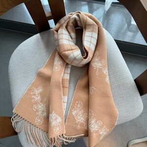 Coach Peach and Cream Carriage Scarf